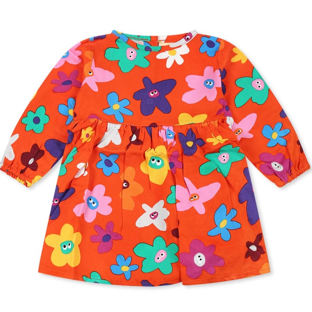 Stella McCartney Orange Dress for Baby Girl with Floral Print - Size 18 months